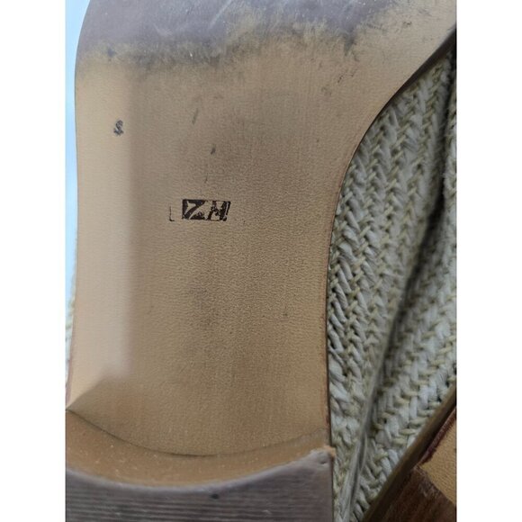 Vintage Enzo Angiolini Tan Woven Slip On Mule - Picture 13 of 14